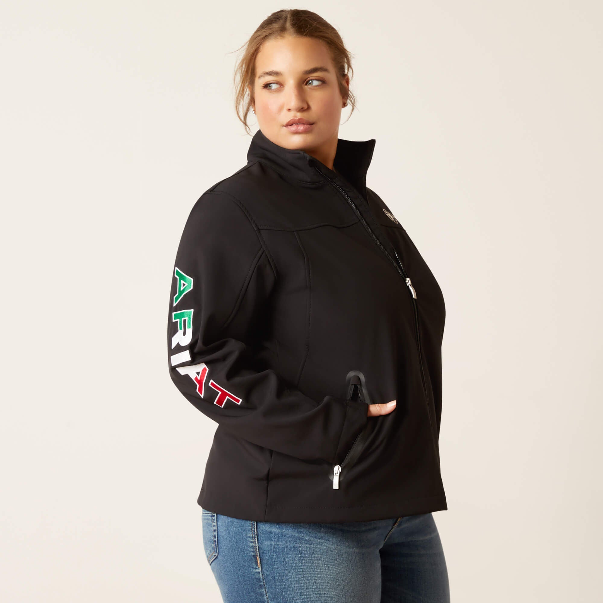 Classic Team Softshell MEXICO Jacket Women - BLACK
