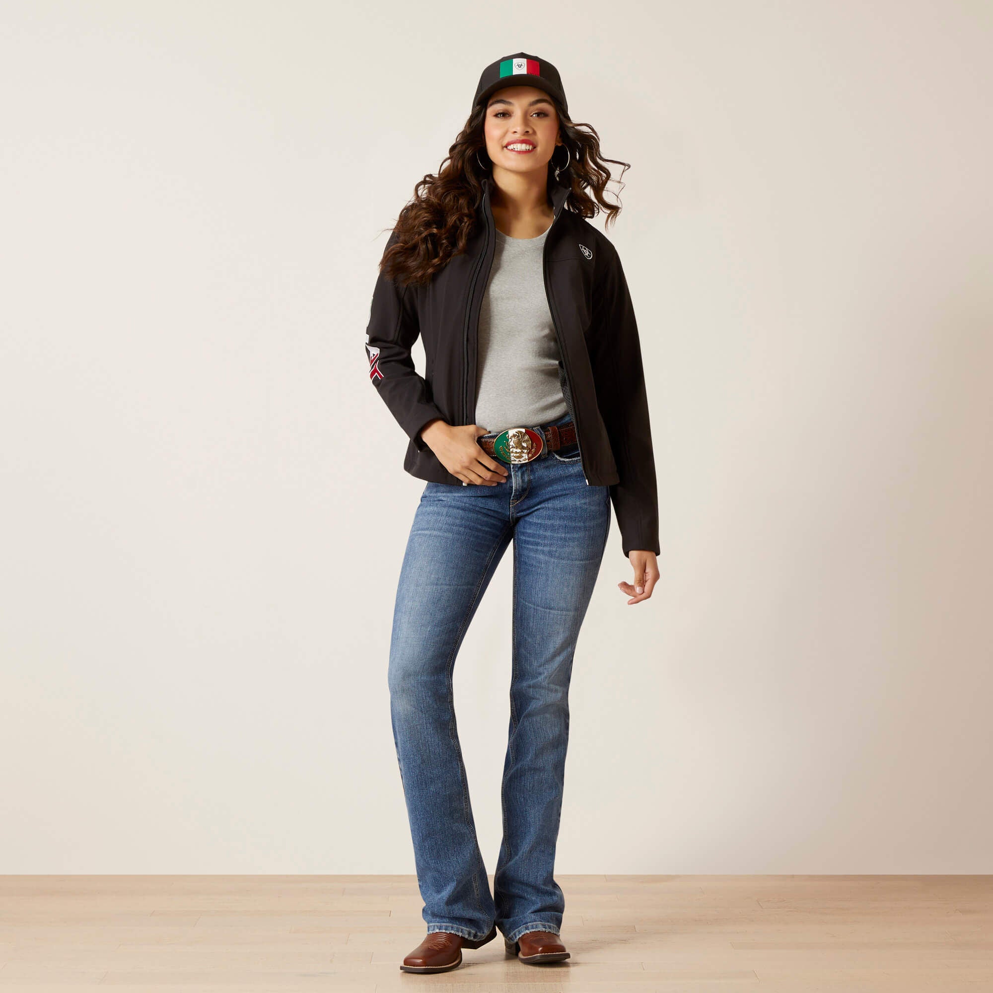 Classic Team Softshell MEXICO Jacket Women - BLACK