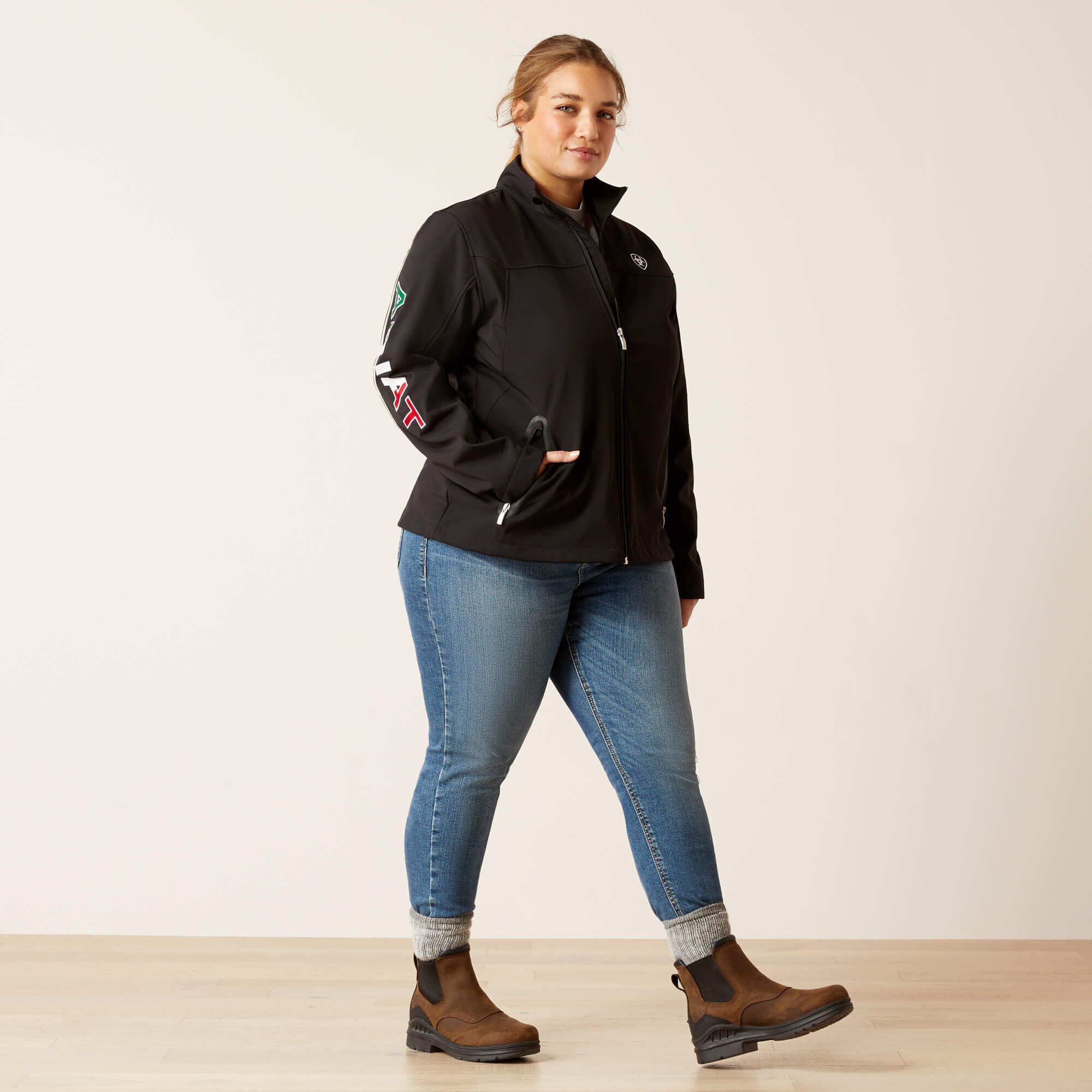 Classic Team Softshell MEXICO Jacket Women - BLACK
