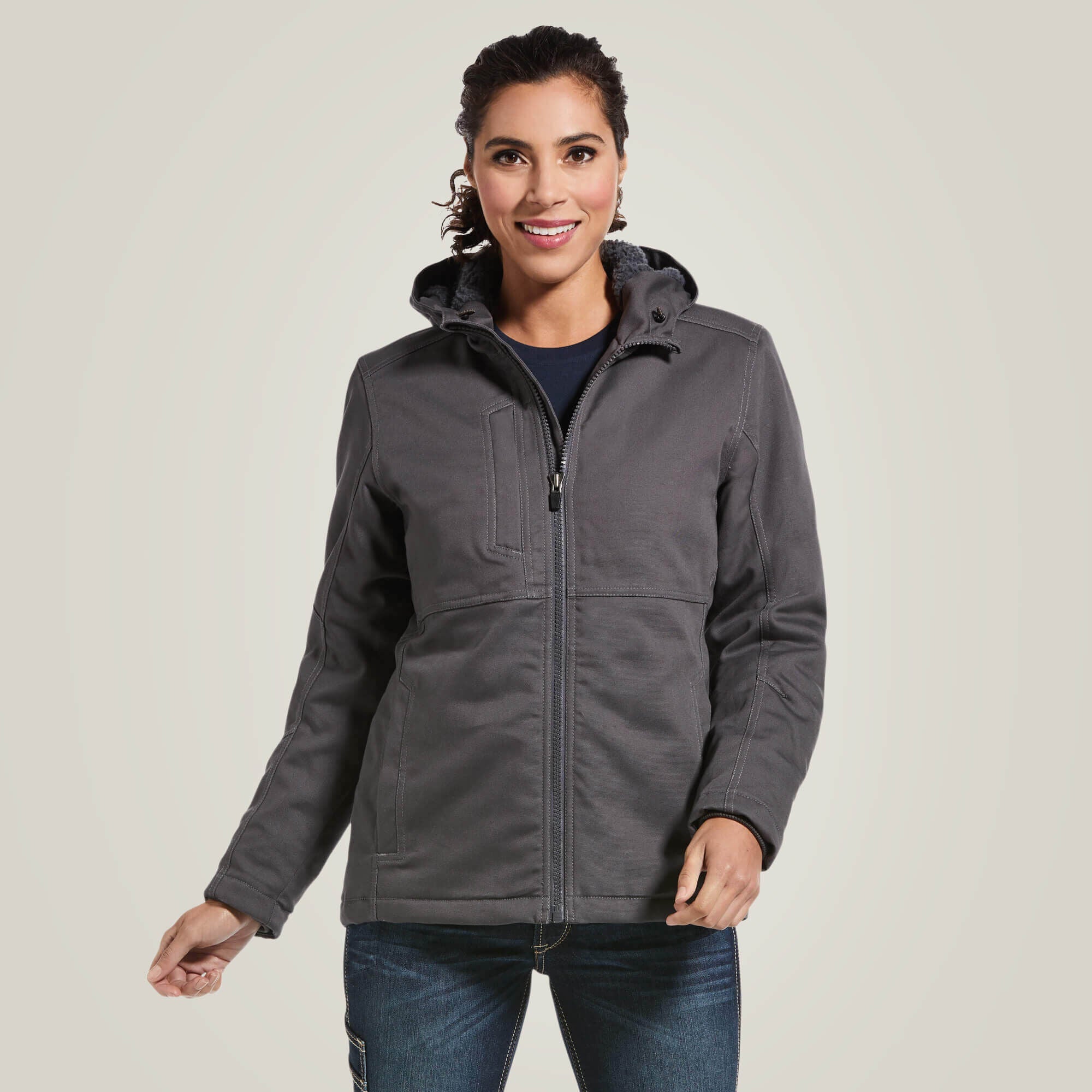 Rebar DuraCanvas Insulated Jacket Women - REBAR GREY