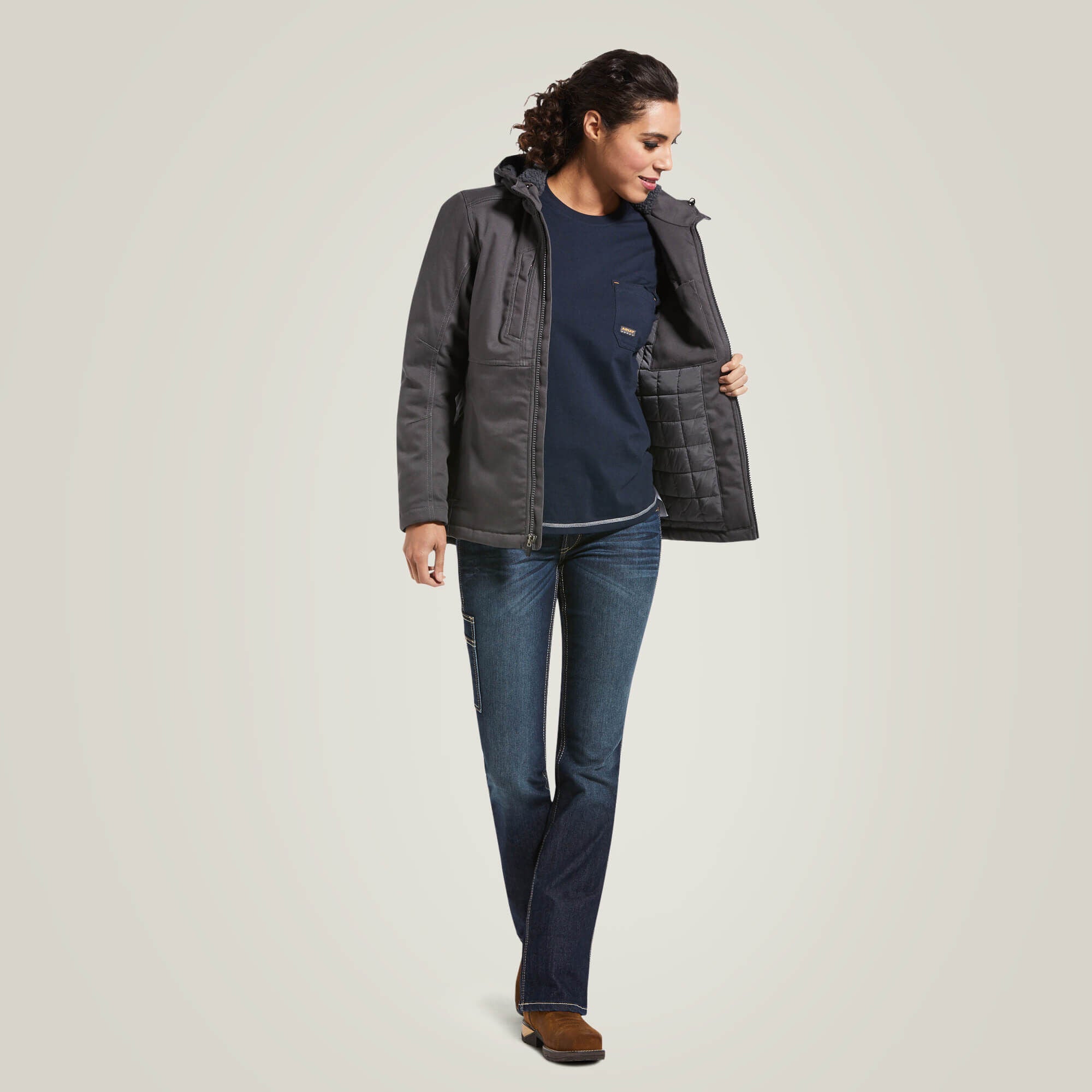 Rebar DuraCanvas Insulated Jacket Women - REBAR GREY