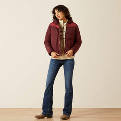 Frontier Puffer Jacket Women - WINDSOR WINE/BURNT RUSSET