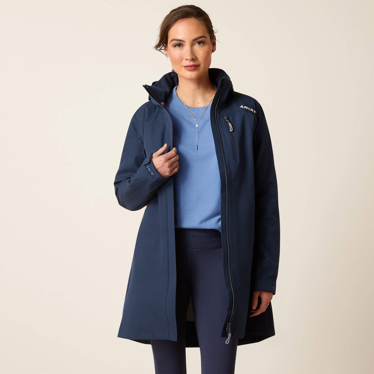 Coastal Long Waterproof Parka Women - NAVY