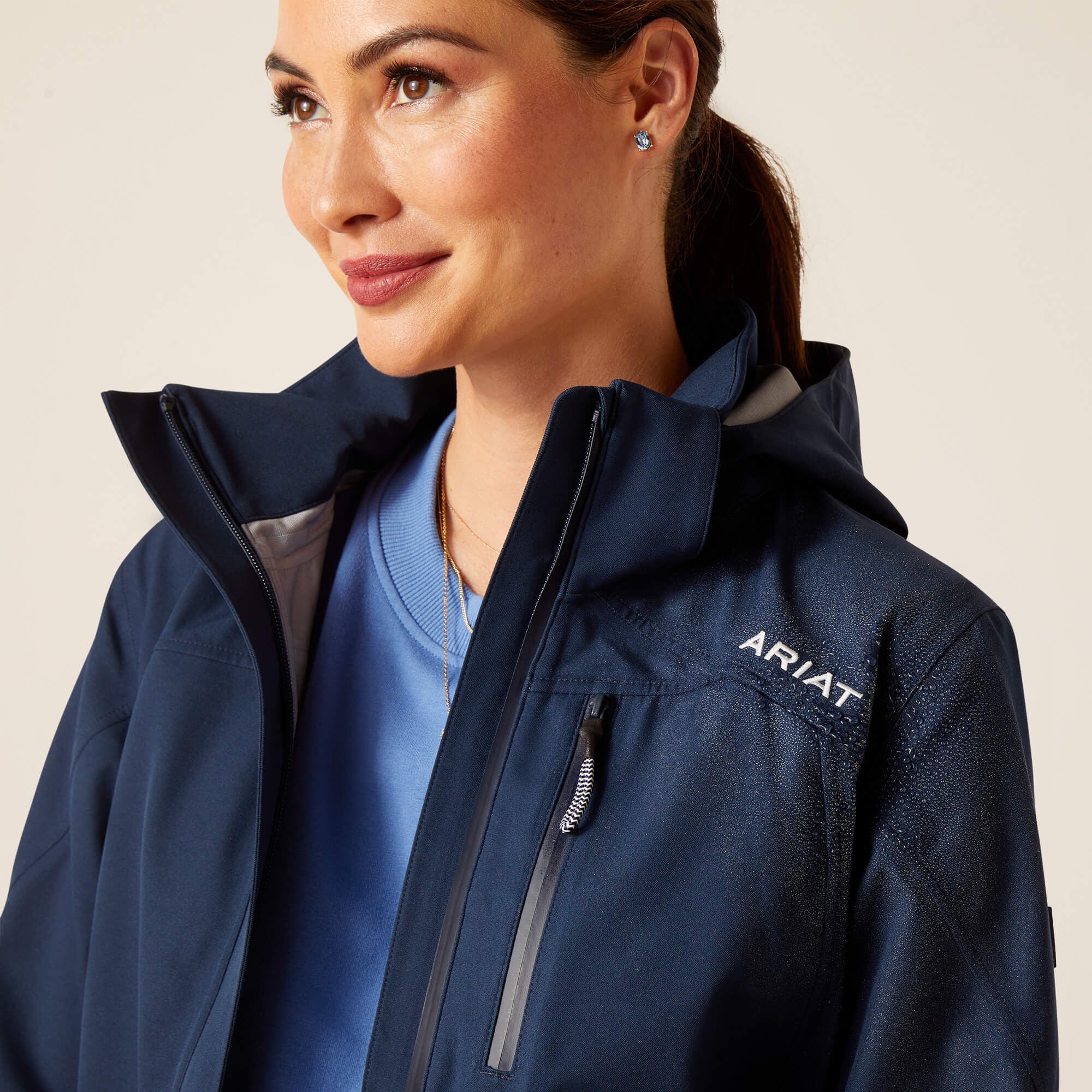 Coastal Long Waterproof Parka Women - NAVY