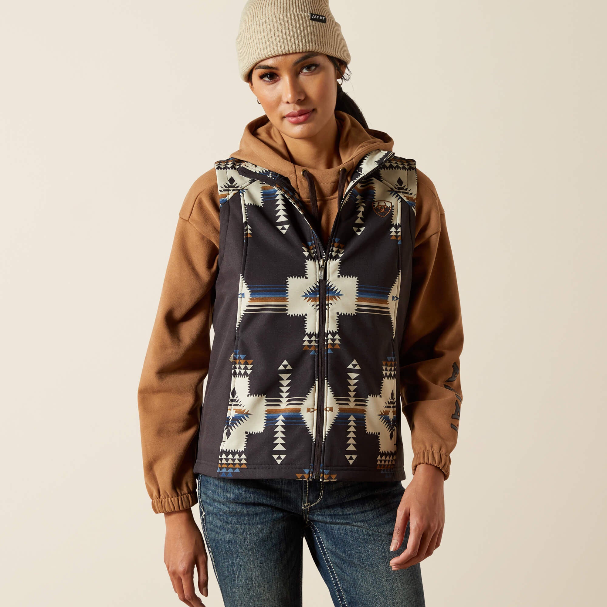Ariat Logo Softshell Print Vest Women - THORNSTONE PRINT