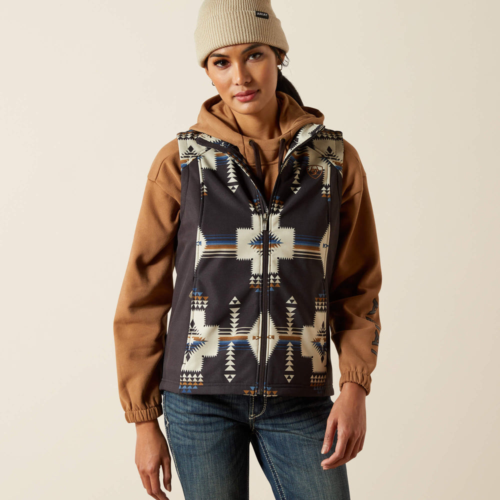 Ariat Logo Softshell Print Vest Women - THORNSTONE PRINT