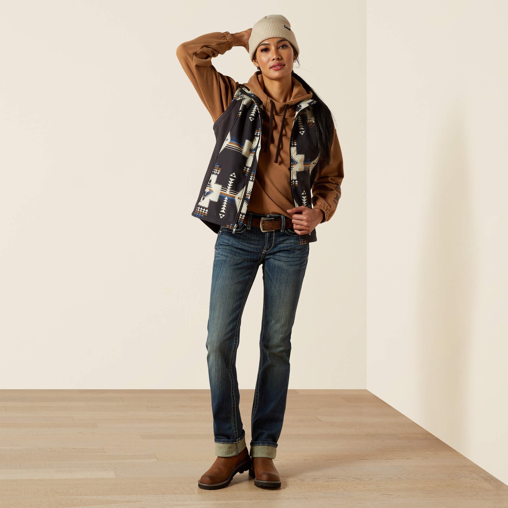 Ariat Logo Softshell Print Vest Women - THORNSTONE PRINT