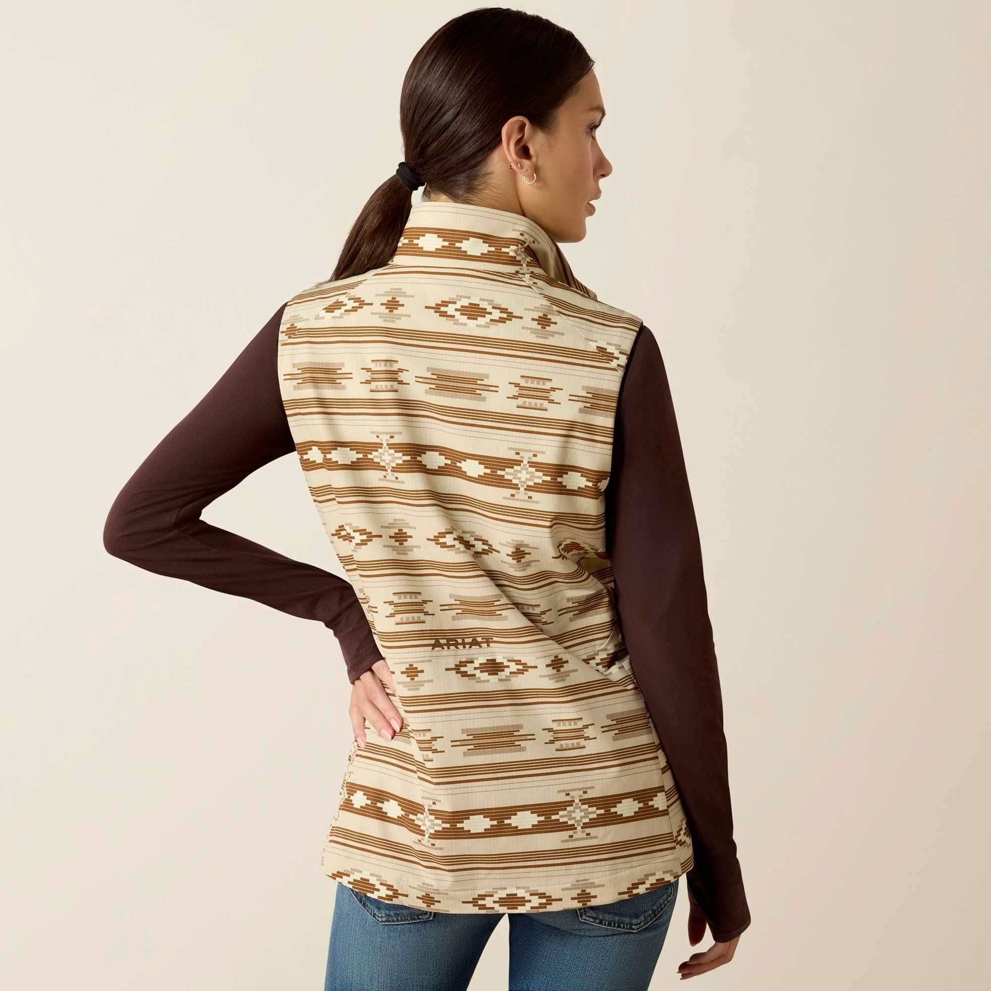 Rion StretchShell Insulated Vest Women - ARROYO PRINT