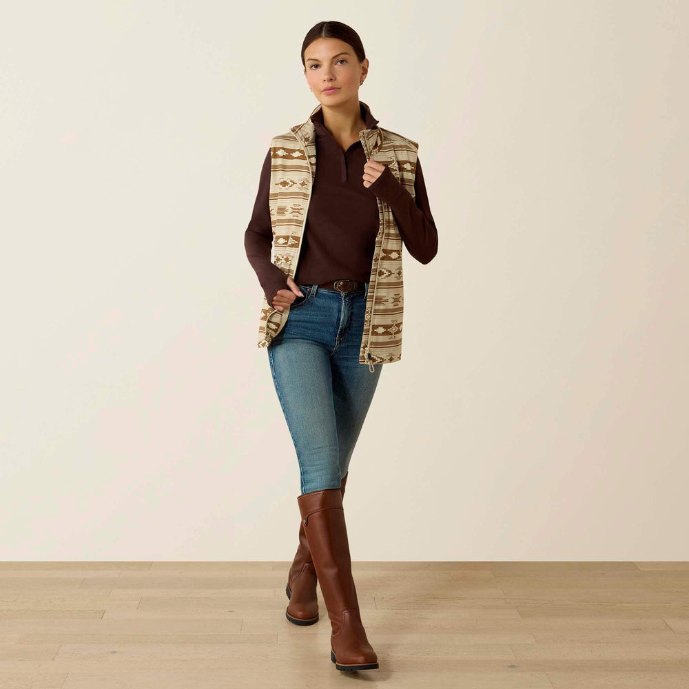 Rion StretchShell Insulated Vest Women - ARROYO PRINT