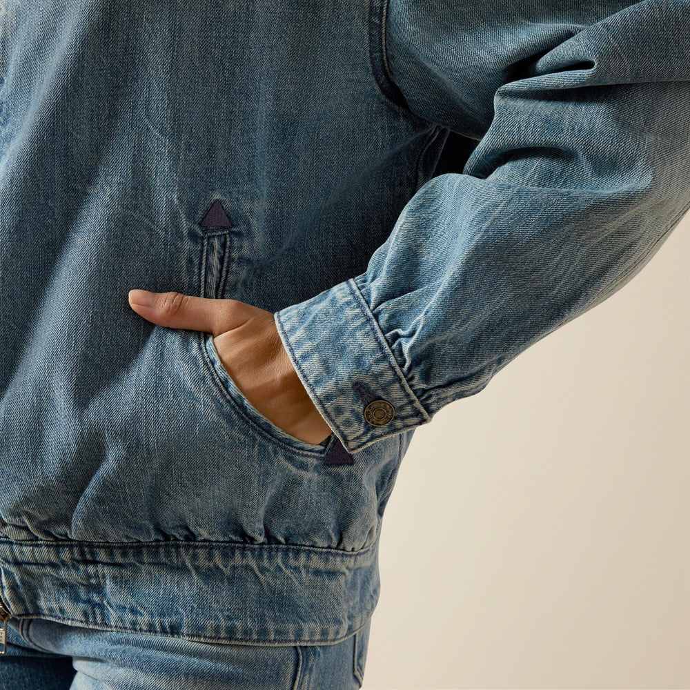 Cheyenne Denim Bomber Jacket Women - CANDY