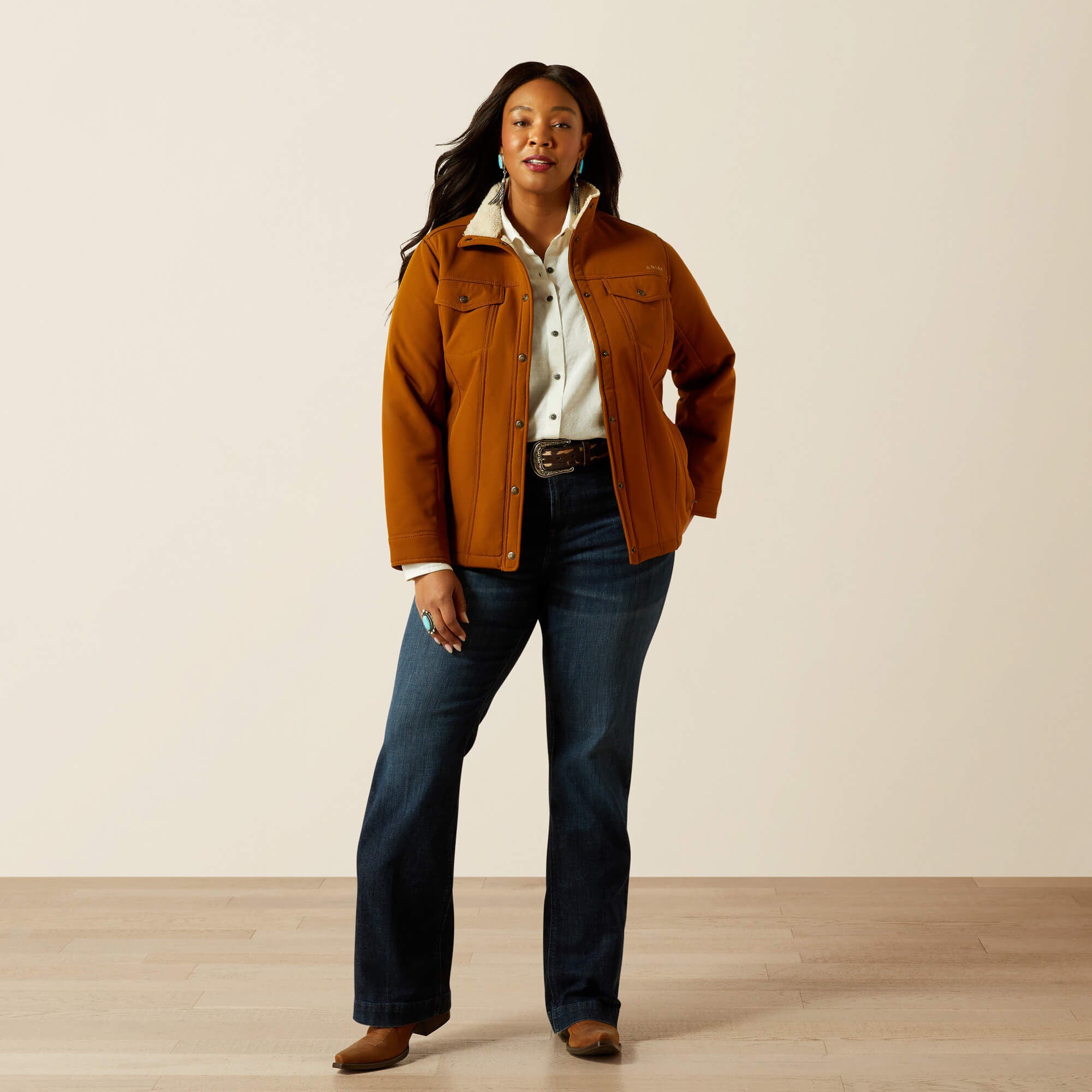 Berber Back Softshell Jacket Women - CHESTNUT HORSE