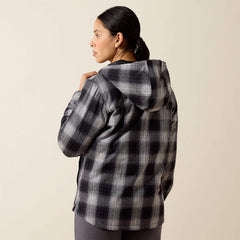 Rebar Flannel Insulated Shirt Jacket Women - BLACK