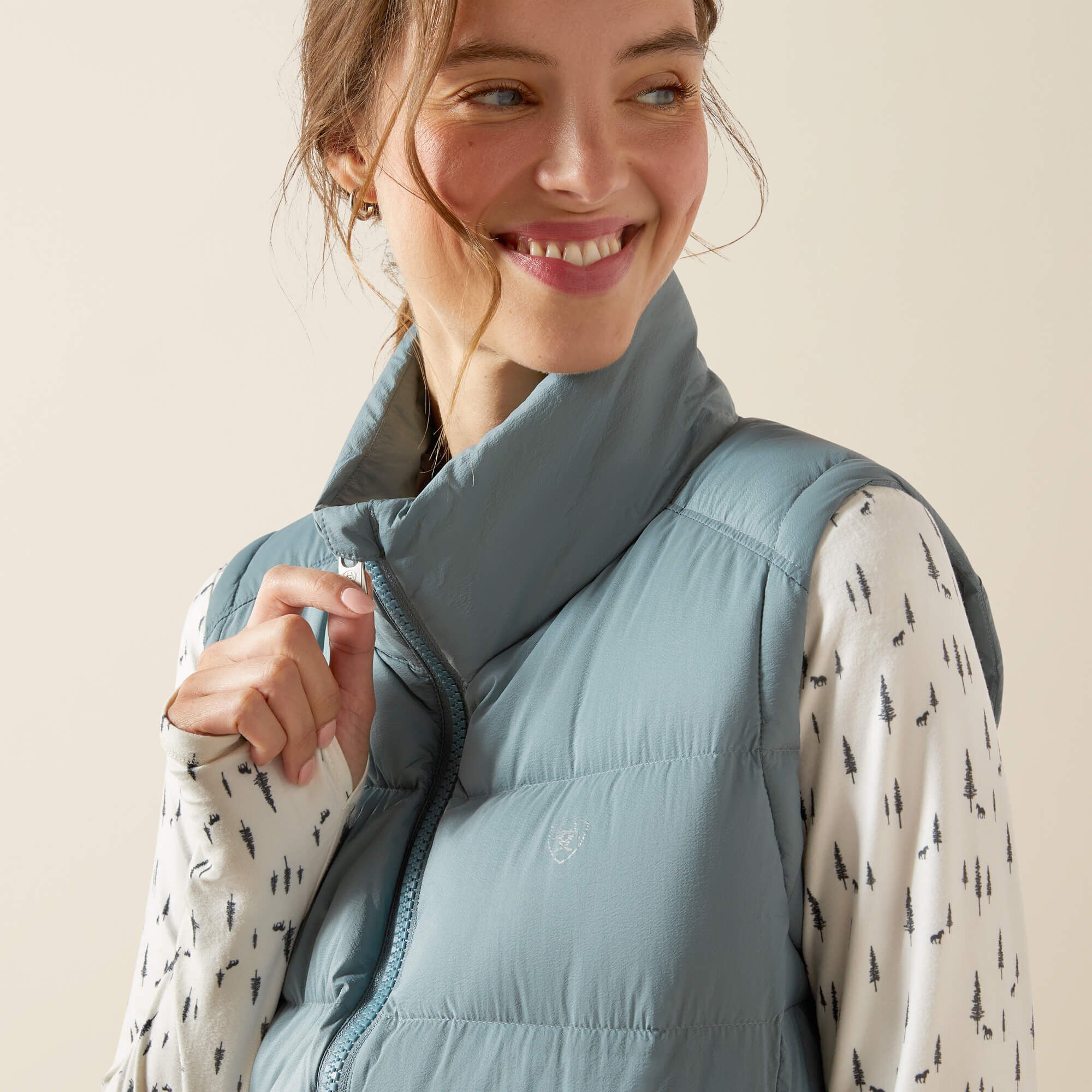UltraPuff Down Vest Women - STEEL SAGE