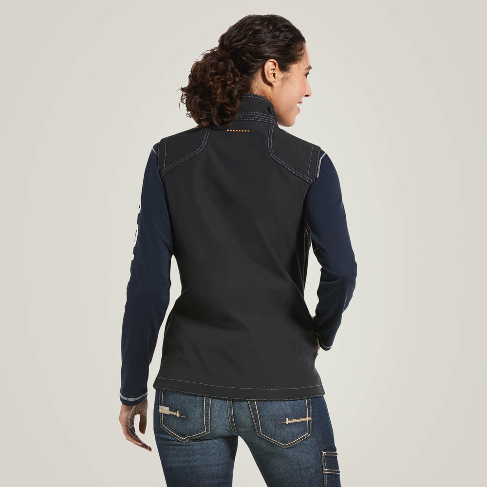Rebar Stretch Canvas Softshell Vest Women - BLACK