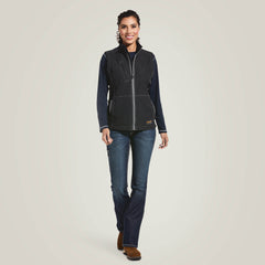 Rebar Stretch Canvas Softshell Vest Women - BLACK