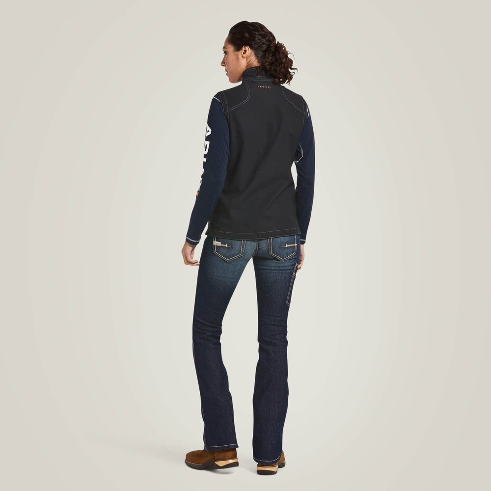 Rebar Stretch Canvas Softshell Vest Women - BLACK