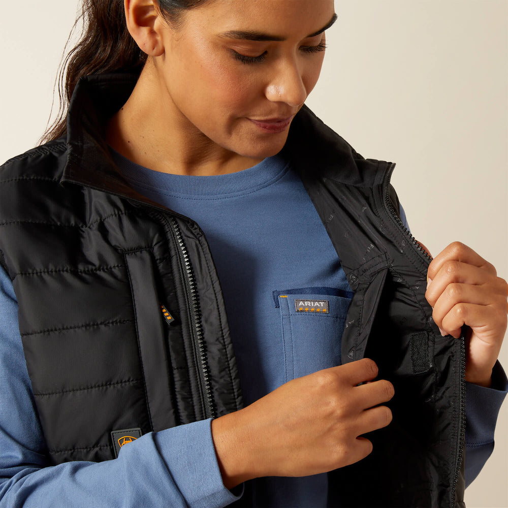 Rebar Cordura Ripstop Lightweight Insulated Vest Women - BLACK