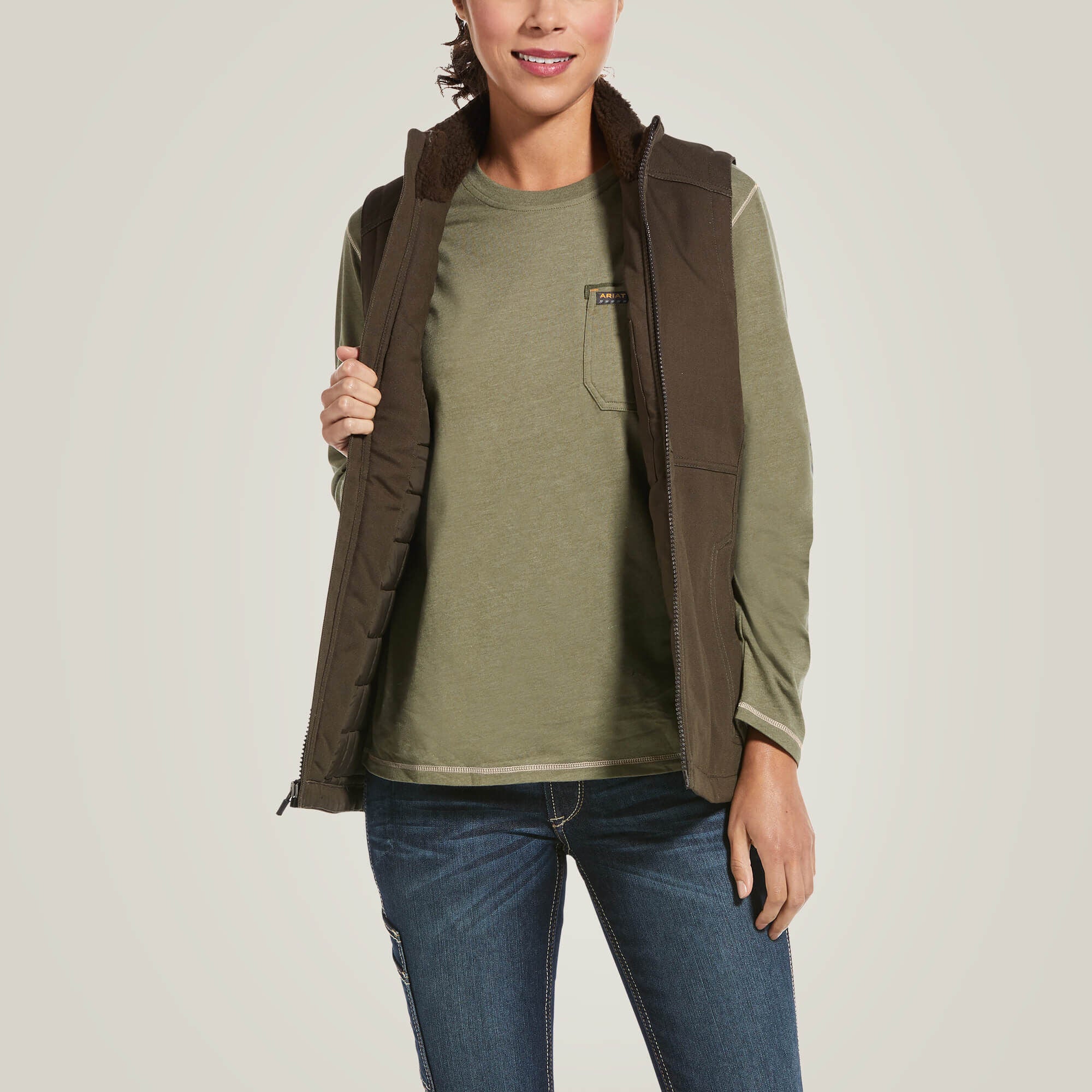 Rebar DuraCanvas Insulated Vest Women - WREN