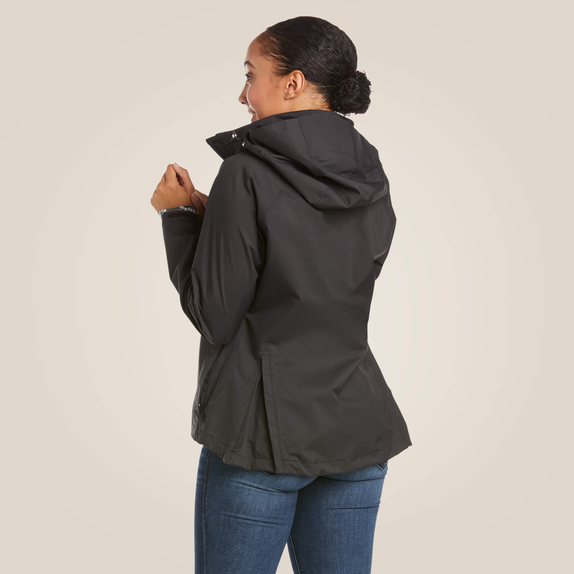 Packable Waterproof Jacket Women - BLACK