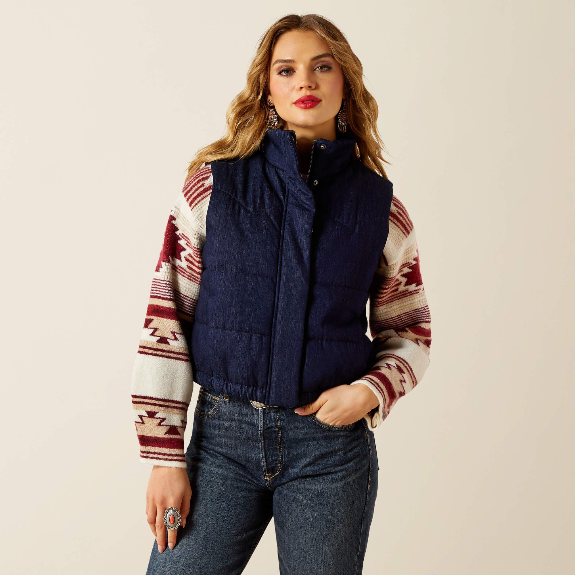 Western Swirls Vest Women - RINSE