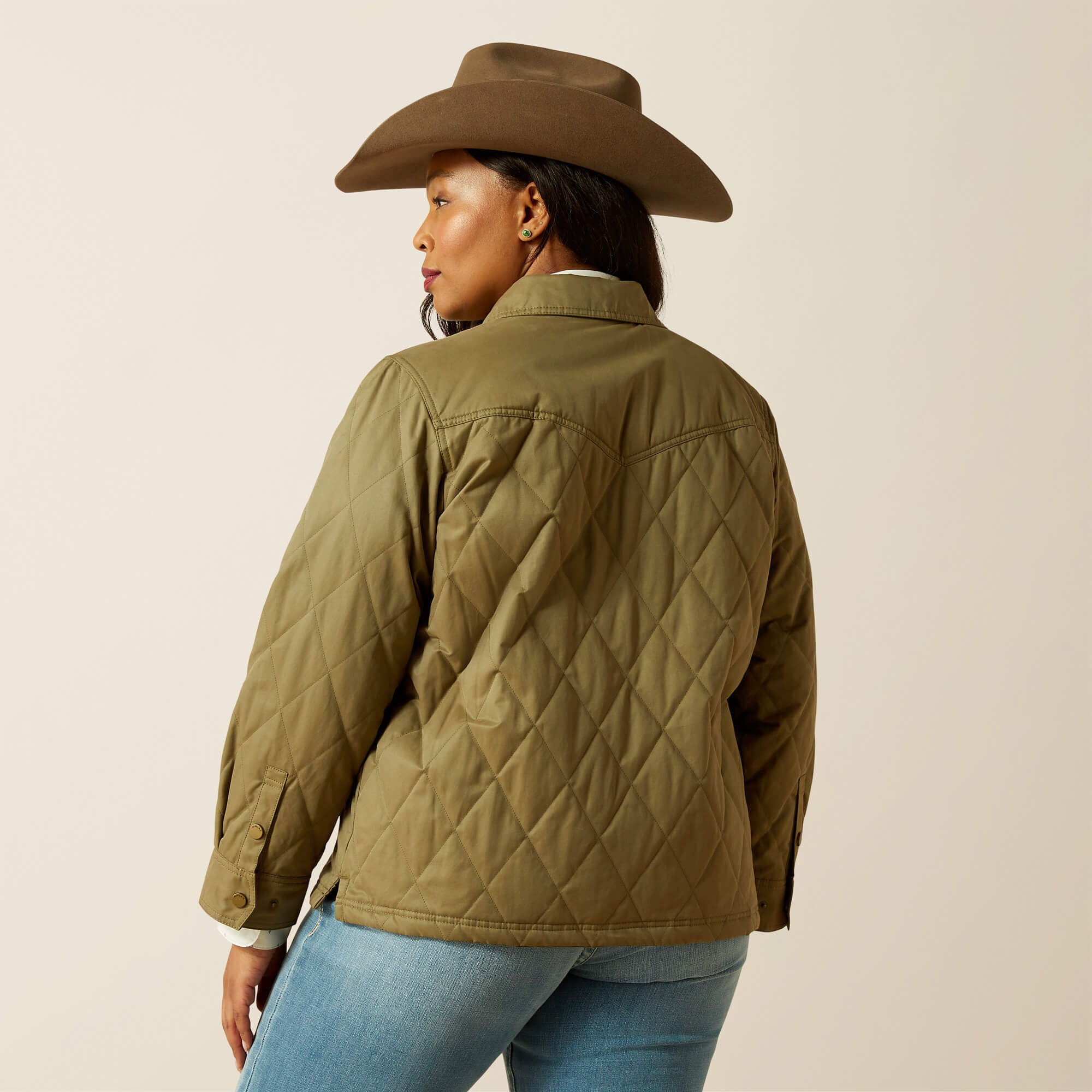 Grizzly Quilted Barn Jacket Women - DUSKY GREEN