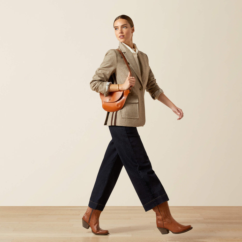 Beckfoot Blazer Women - CAMEL HOUNDSTOOTH