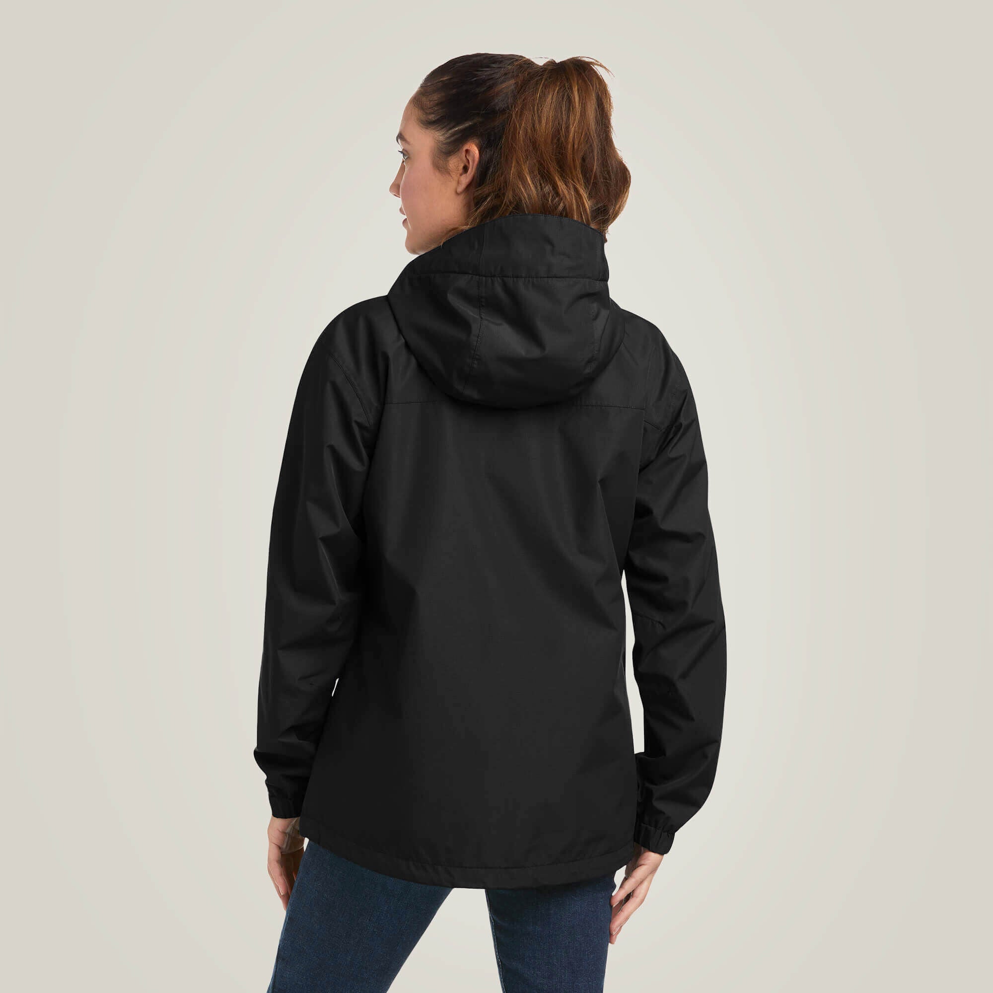 Rebar Stormshell Logo Waterproof Jacket Women - BLACK/PURPLE