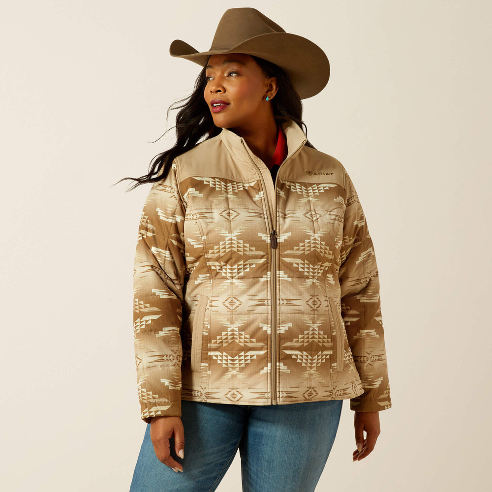 Crius Insulated Jacket Women - SAVANNAH TAN/DUNE PRINT
