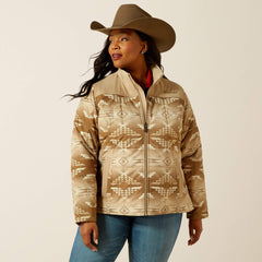 Crius Insulated Jacket Women - SAVANNAH TAN/DUNE PRINT