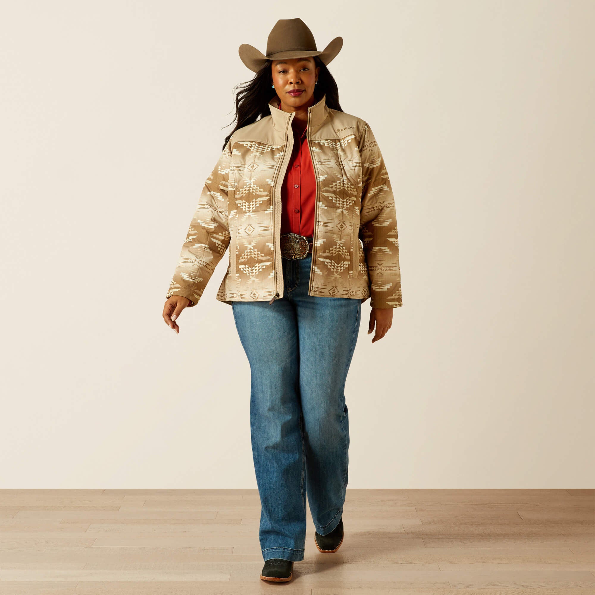 Crius Insulated Jacket Women - SAVANNAH TAN/DUNE PRINT