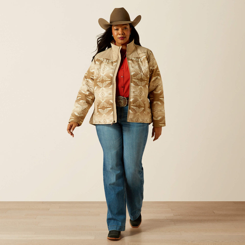 Crius Insulated Jacket Women - SAVANNAH TAN/DUNE PRINT