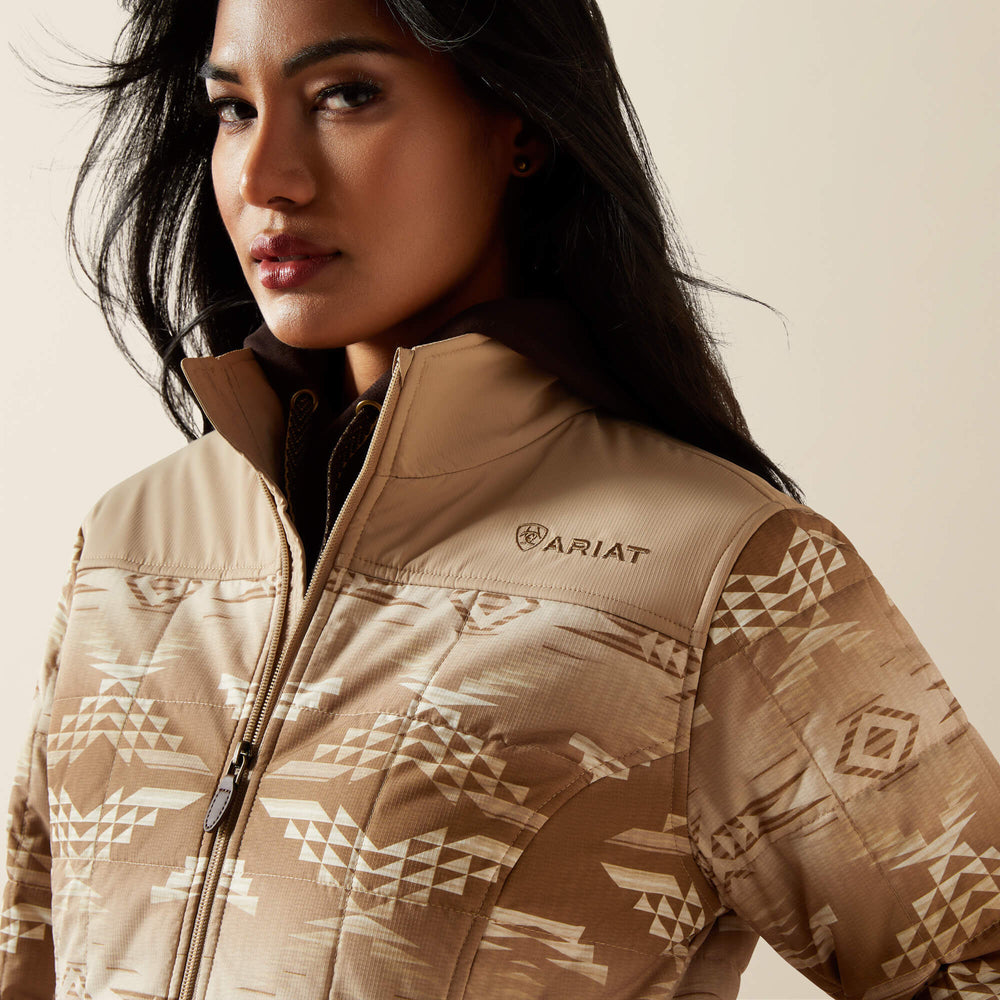 Crius Insulated Jacket Women - SAVANNAH TAN/DUNE PRINT