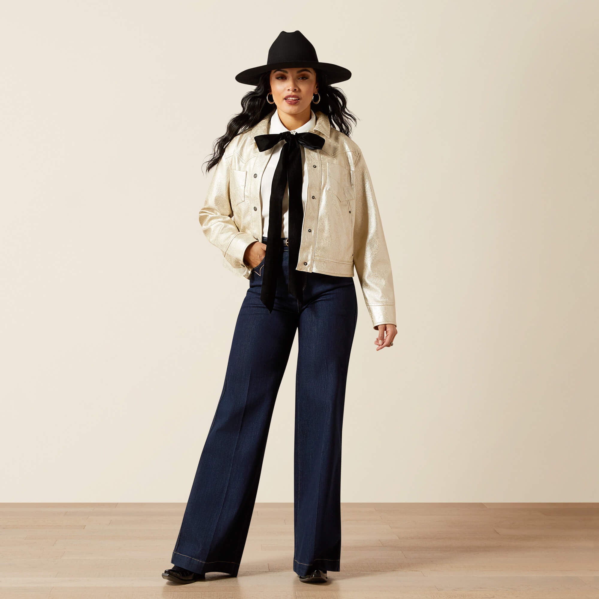 Cropped Jacket Women - GOLD