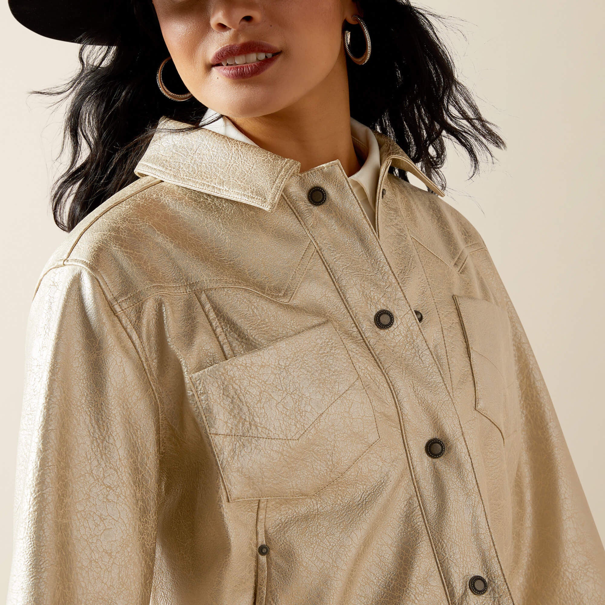 Cropped Jacket Women - GOLD