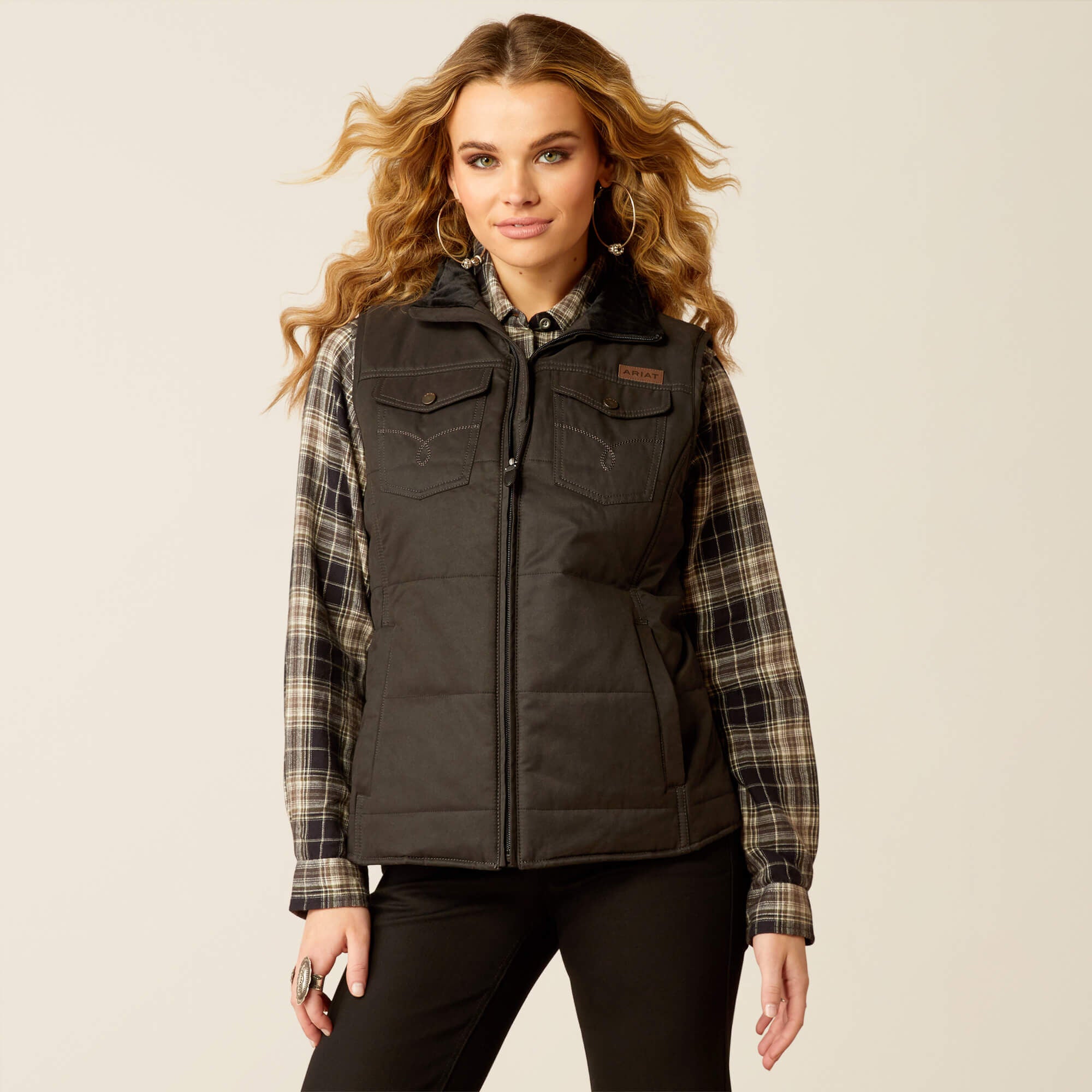 Grizzly Quilted Vest Women - BLACK