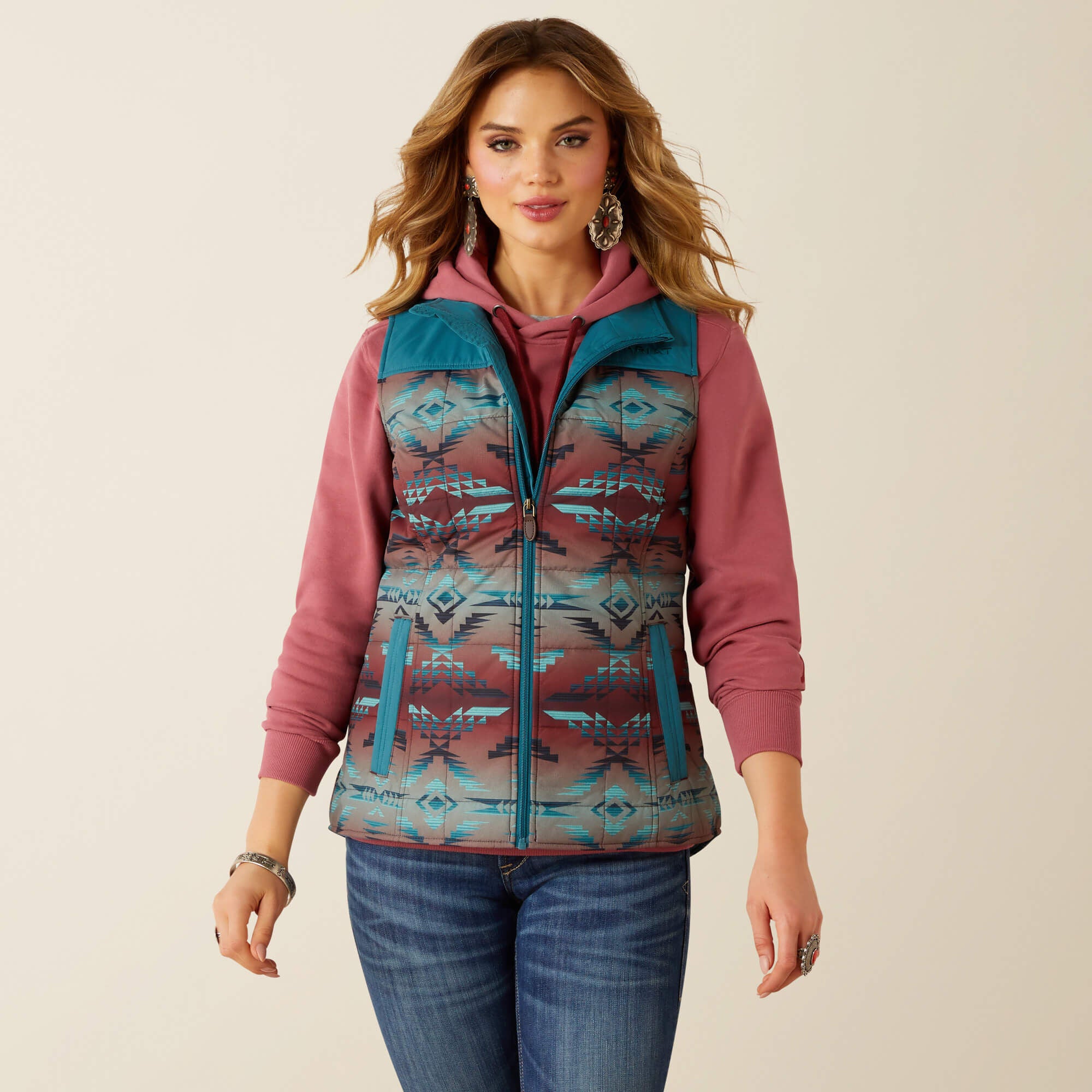 Crius Insulated Vest Women - DRAGONFLY/INEZ BLANKET PRINT