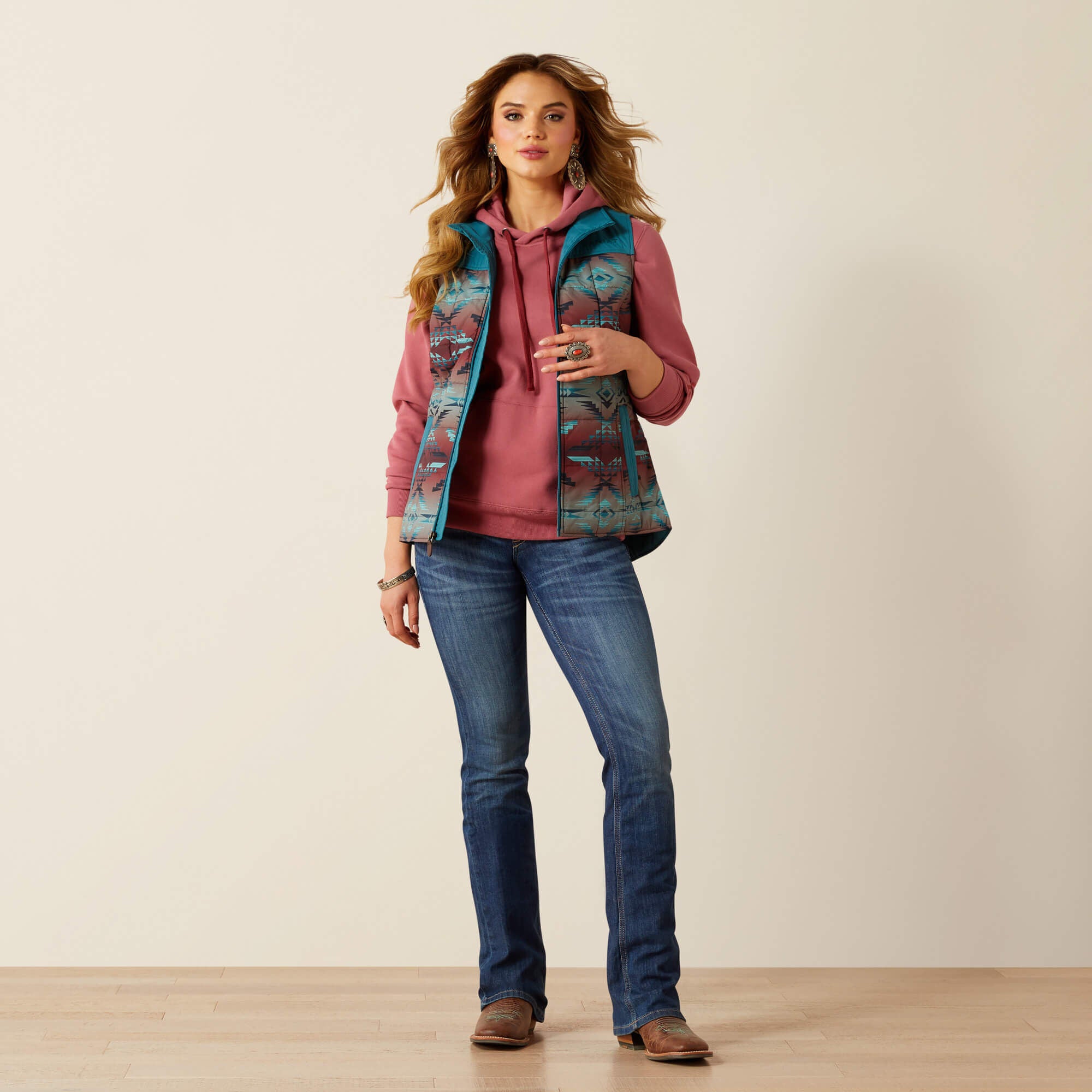 Crius Insulated Vest Women - DRAGONFLY/INEZ BLANKET PRINT