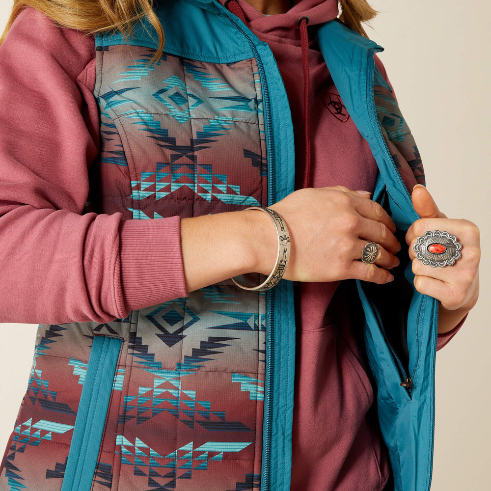 Crius Insulated Vest Women - DRAGONFLY/INEZ BLANKET PRINT