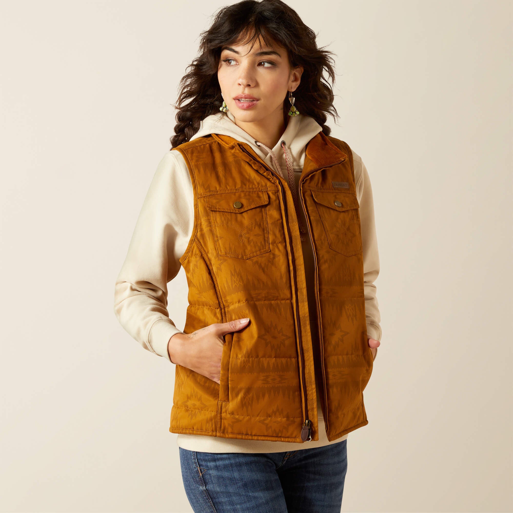 Grizzly Quilted Vest Women - BRUMBLY PRINT