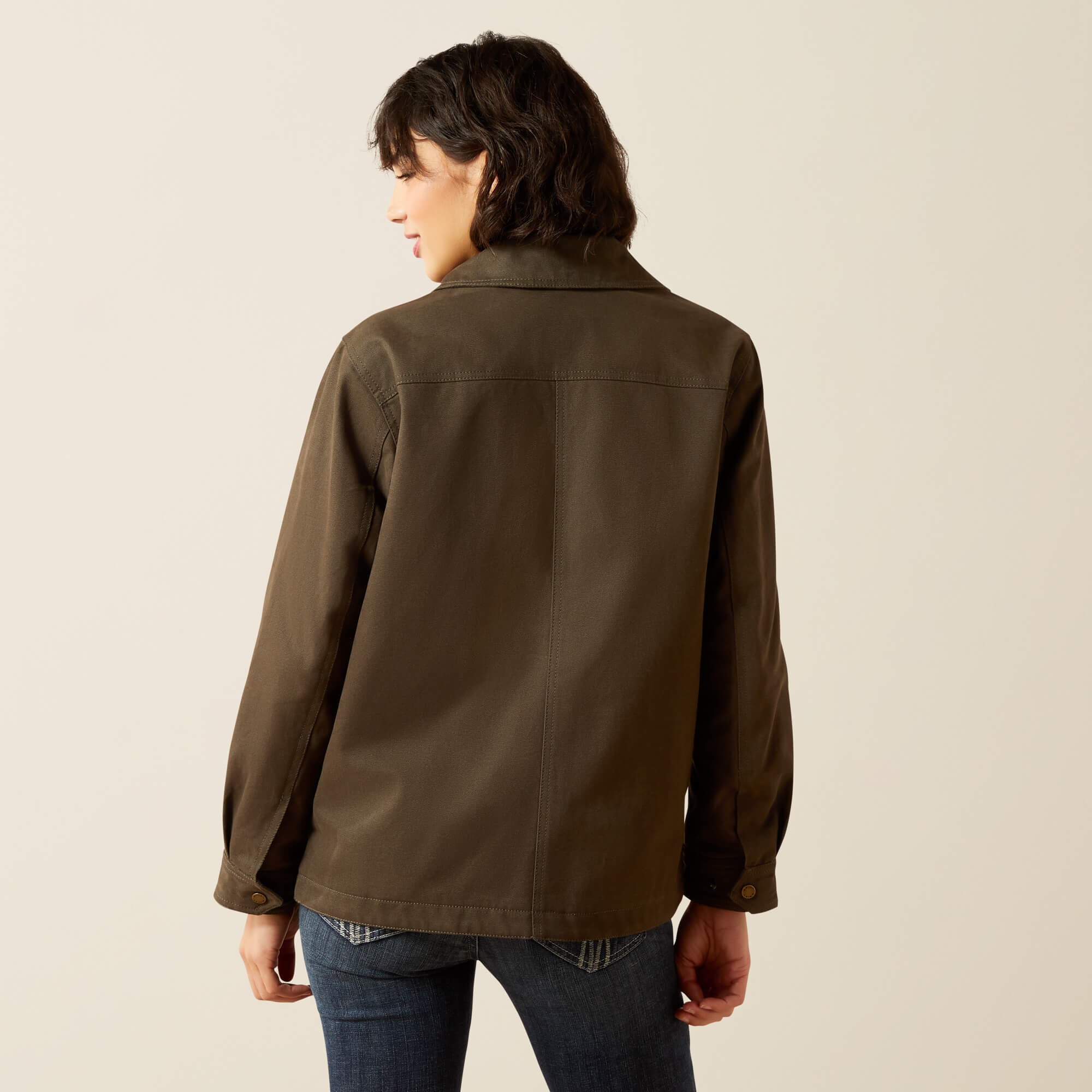 Western Canvas Chore Jacket Women - EARTH