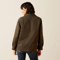 Western Canvas Chore Jacket Women - EARTH