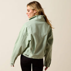 Solar Cotton Twill Jacket Women - SILT GREEN
