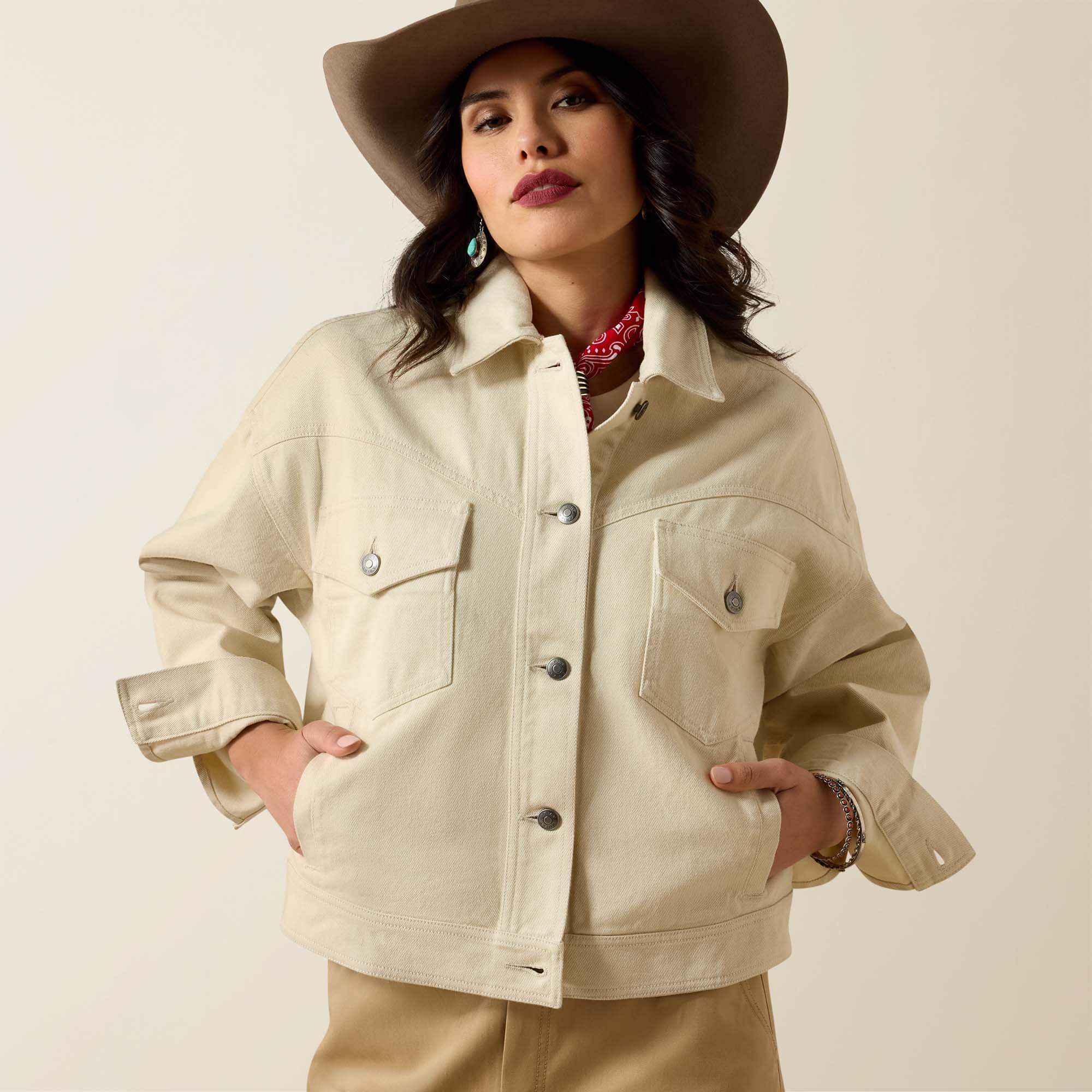 Solar Cotton Twill Jacket Women - SUMMER SAND