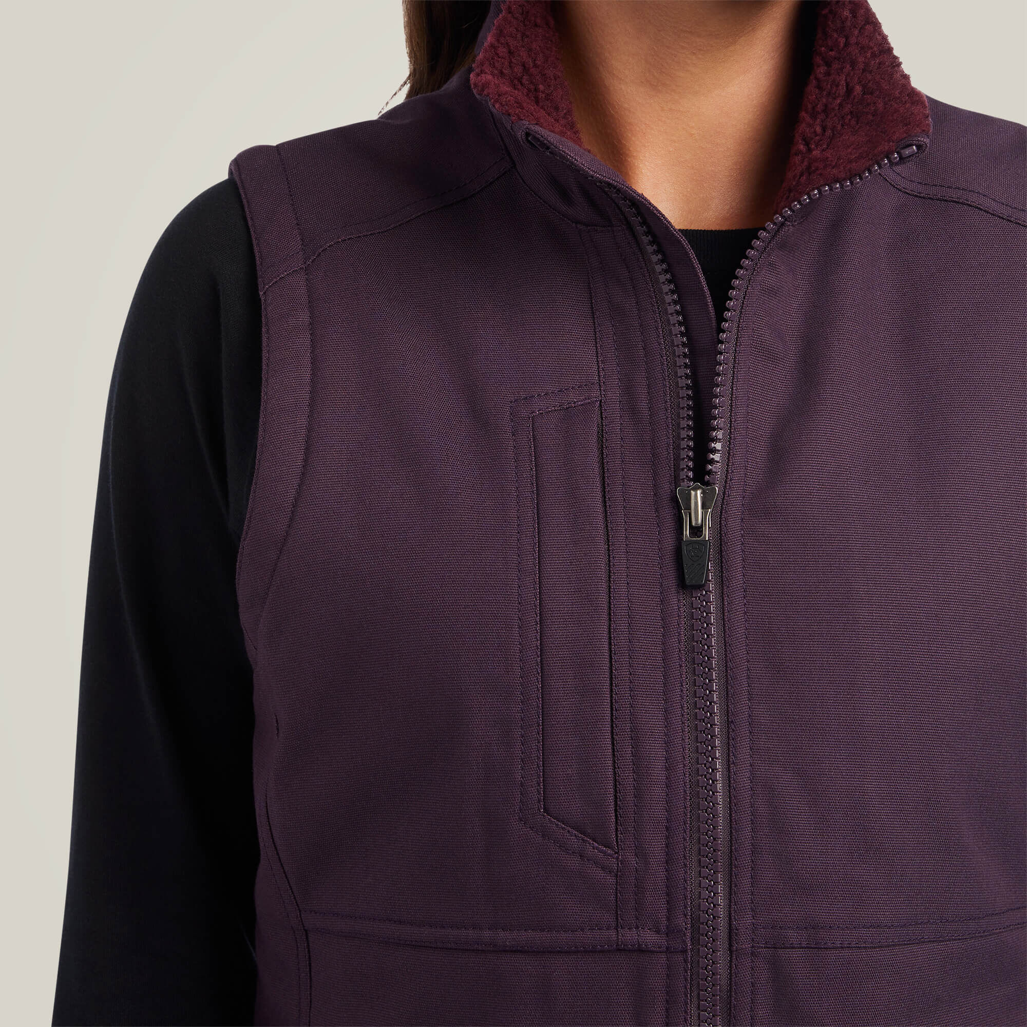 Rebar DuraCanvas Insulated Vest Women - PLUM PERFECT