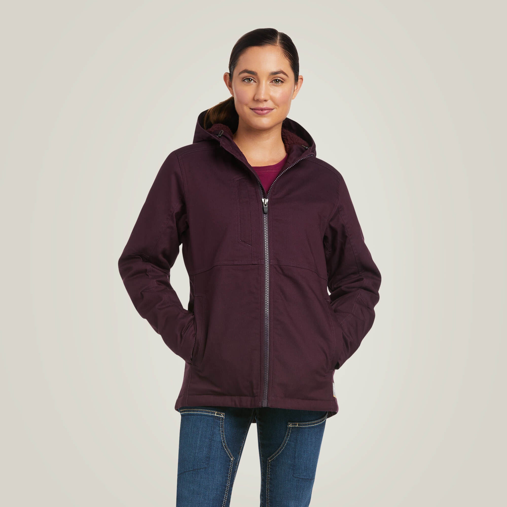 Rebar DuraCanvas Insulated Jacket Women - PLUM PERFECT