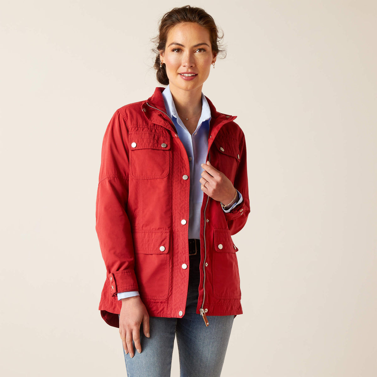 Calumet Field Jacket Women - KARANDA RED