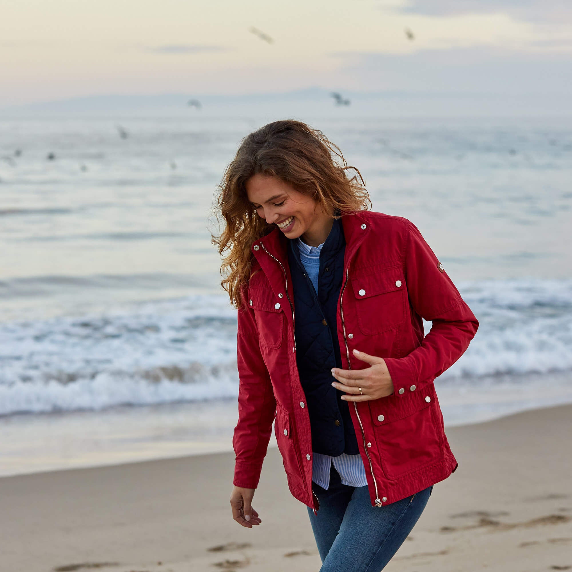 Calumet Field Jacket Women - KARANDA RED