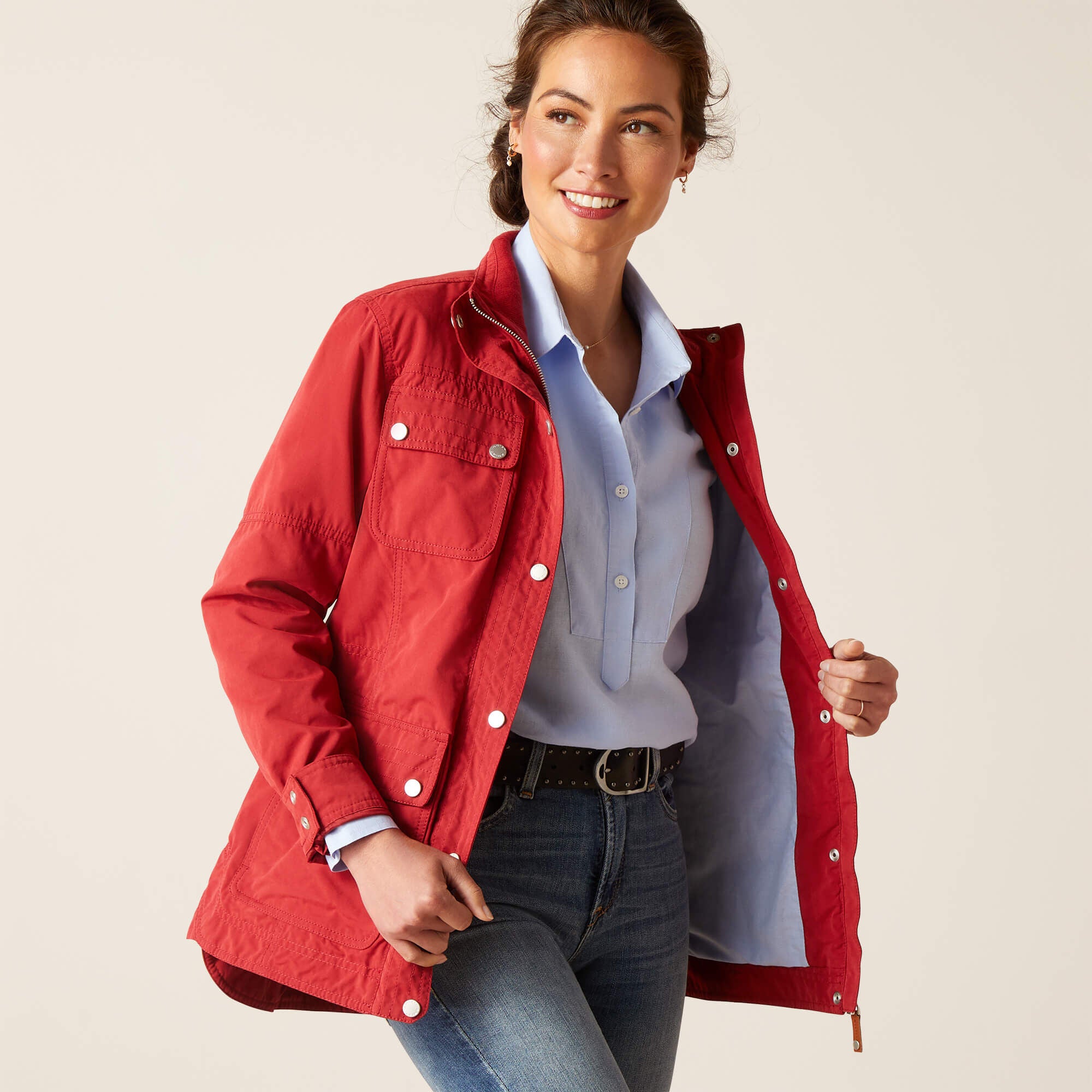 Calumet Field Jacket Women - KARANDA RED
