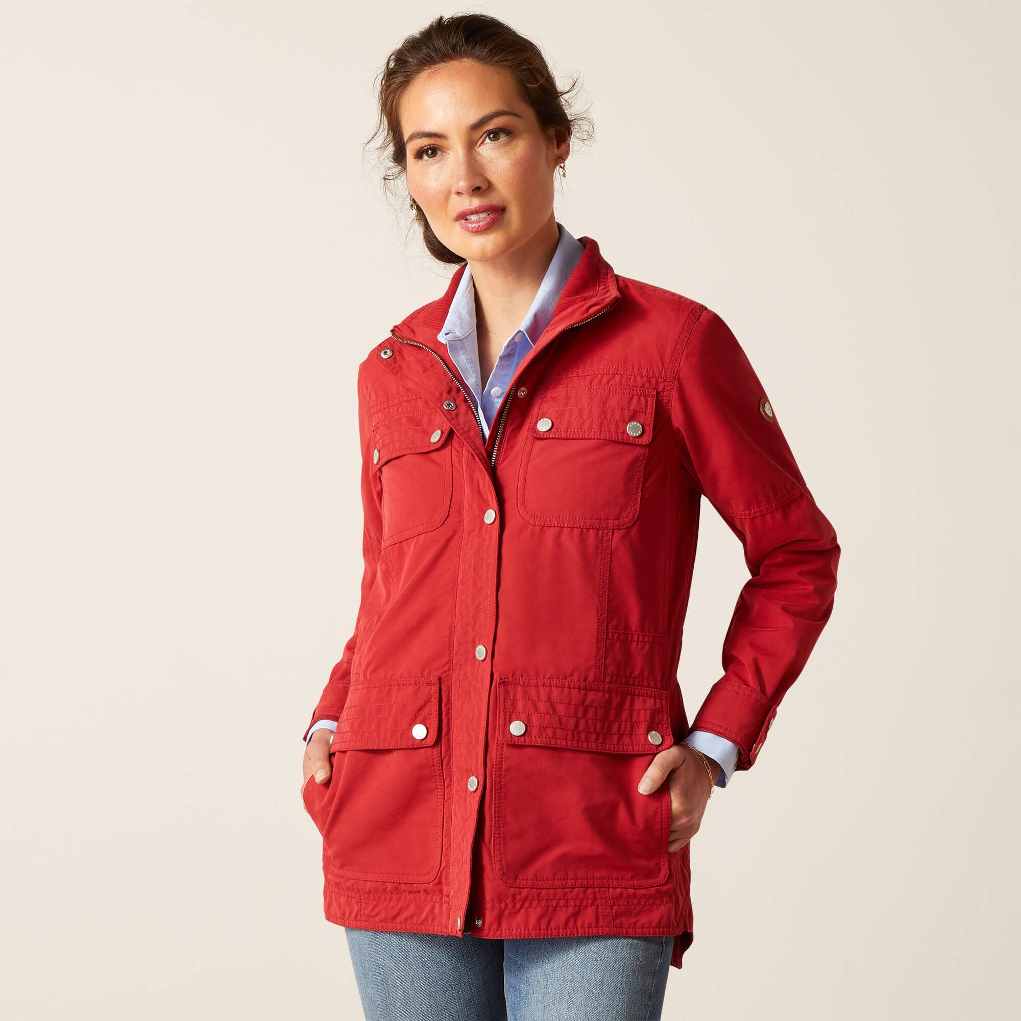 Calumet Field Jacket Women - KARANDA RED