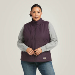 Rebar Stretch Canvas Softshell Vest Women - PLUM PERFECT